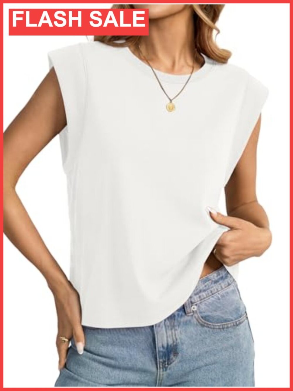 Womens Cotton Cap Sleeve Crewneck Loose Fit Boxy T Shirt Summer Workout Tee